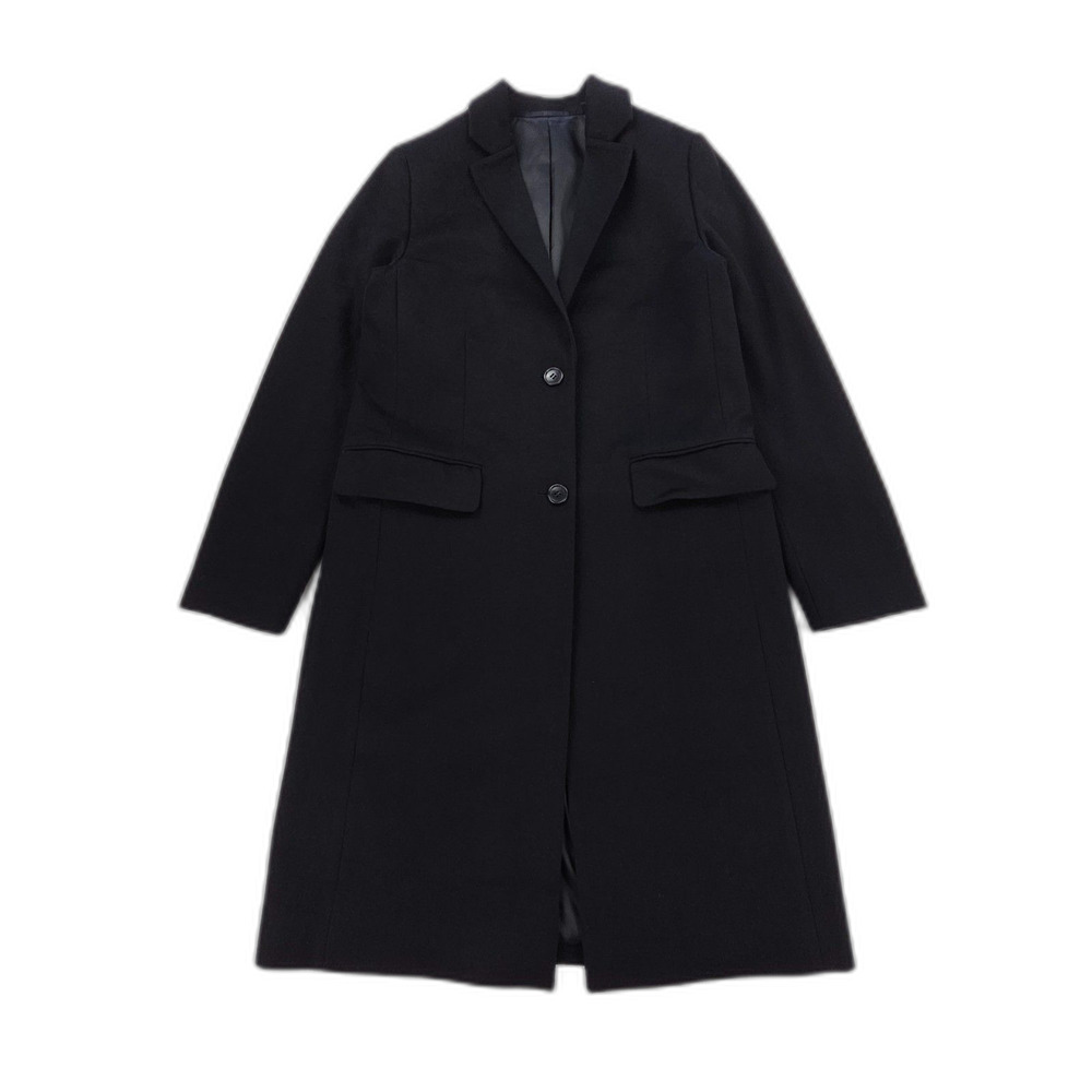 UNIQLO Wool Cashmere Chester Coat Black Quiet Luxury Minimal Old Money Preppy